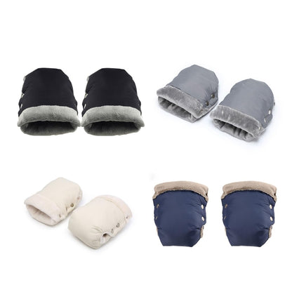 Stroller Hand Muff Mittens for Pram Universal Pushchair Hand Warmer Gloves Splashproof Handmuffs for Cold Weather (Gray)