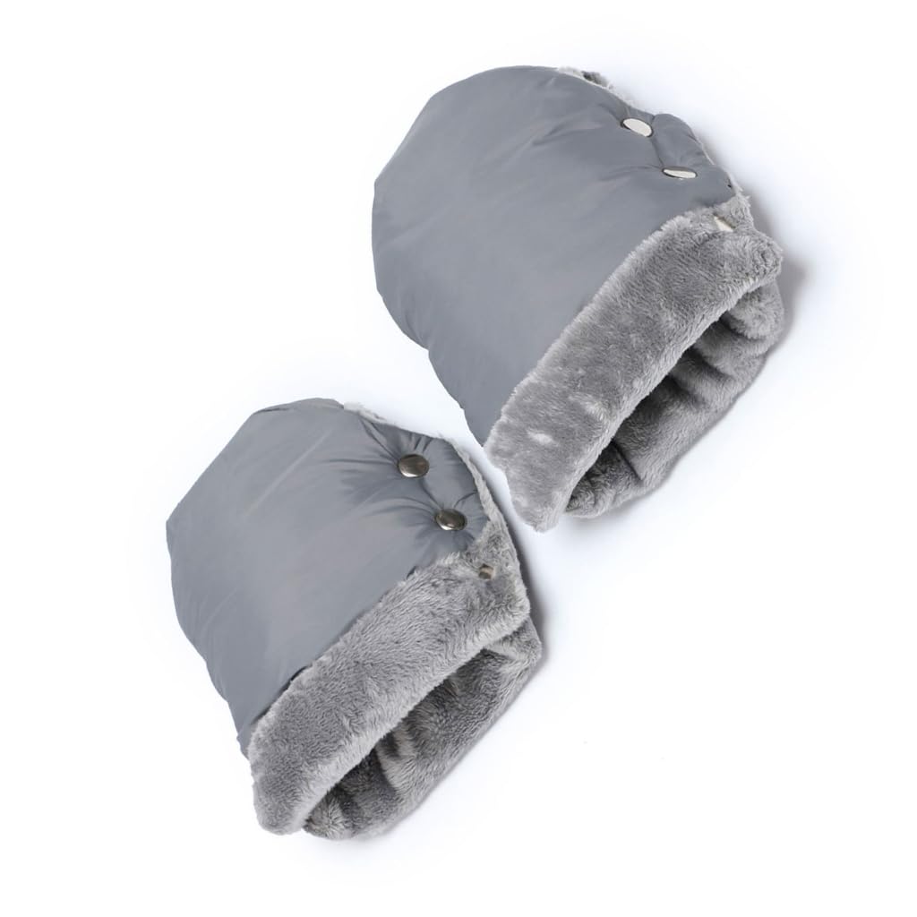 Stroller Hand Muff Mittens for Pram Universal Pushchair Hand Warmer Gloves Splashproof Handmuffs for Cold Weather (Gray)