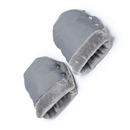 Stroller Hand Muff Mittens for Pram Universal Pushchair Hand Warmer Gloves Splashproof Handmuffs for Cold Weather (Gray)