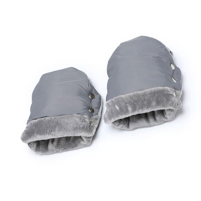 Stroller Hand Muff Mittens for Pram Universal Pushchair Hand Warmer Gloves Splashproof Handmuffs for Cold Weather (Gray)