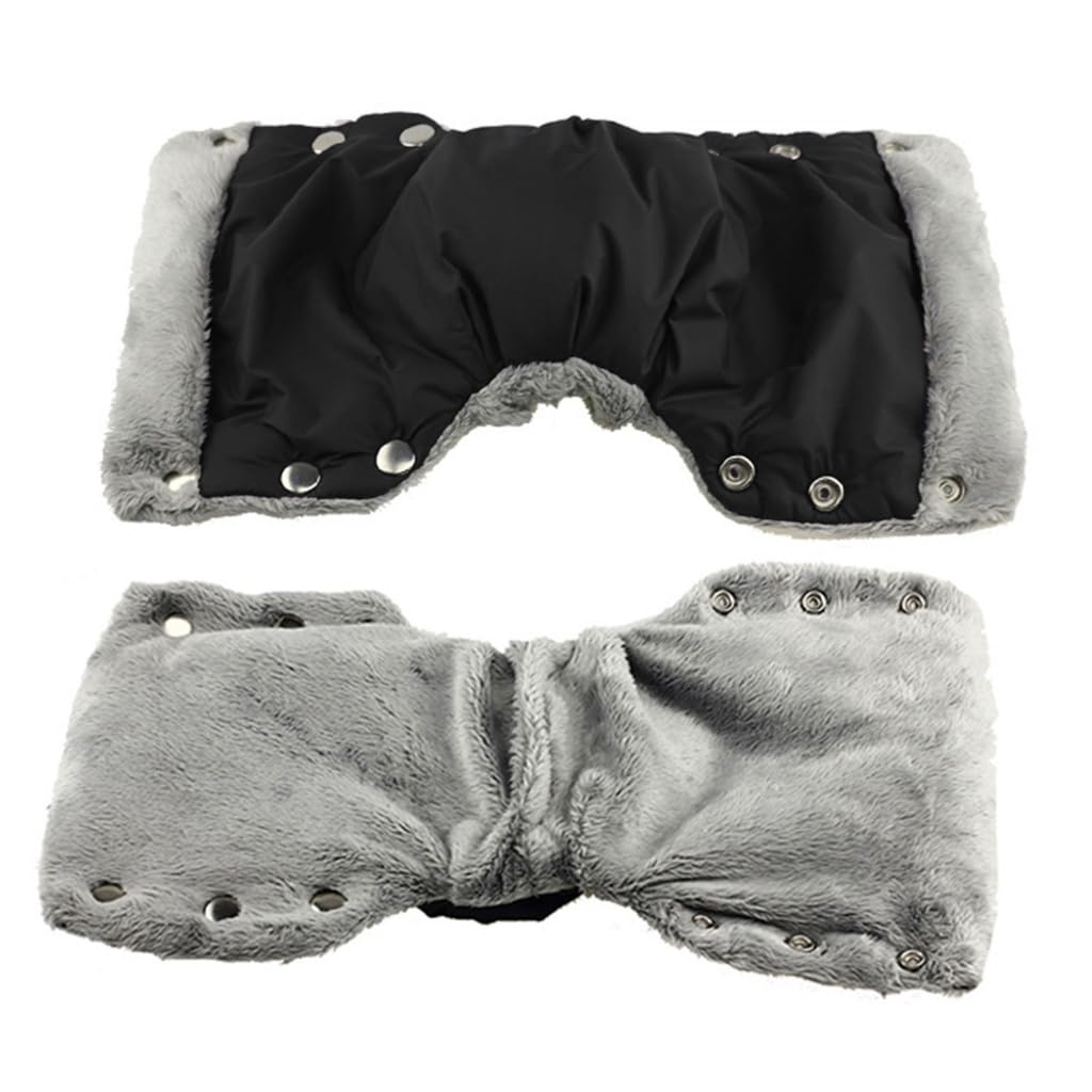 Stroller Hand Muff Mittens for Pram Universal Pushchair Hand Warmer Gloves Splashproof Handmuffs for Cold Weather (Gray)