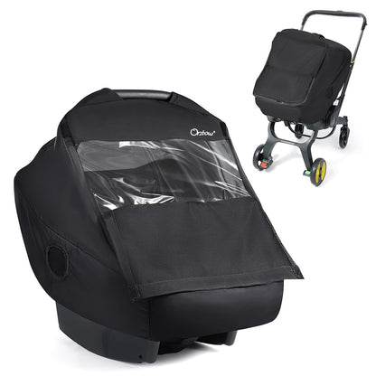 Car Seat Rain Cover, Universal Baby Travel Weather Shield, Gray