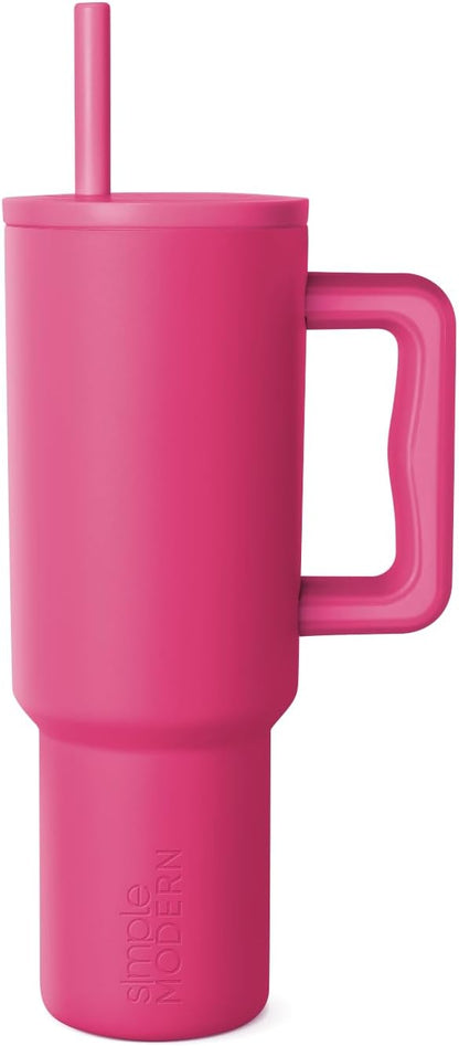 40oz Leak-Proof Ceramic Lined Tumbler with Handle | Ghosts | Trek Signature Insulated Water Bottle with Straw Lid | Cupholder Friendly Tumbler with Silicone Base | Cute Ghosts