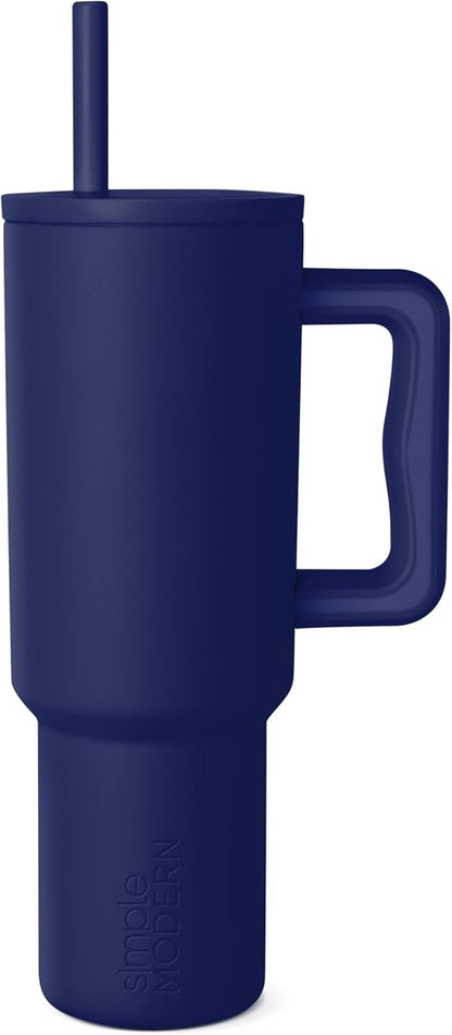 40oz Leak-Proof Ceramic Lined Tumbler with Handle | Ghosts | Trek Signature Insulated Water Bottle with Straw Lid | Cupholder Friendly Tumbler with Silicone Base | Cute Ghosts