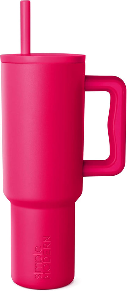 40oz Leak-Proof Ceramic Lined Tumbler with Handle | Ghosts | Trek Signature Insulated Water Bottle with Straw Lid | Cupholder Friendly Tumbler with Silicone Base | Cute Ghosts
