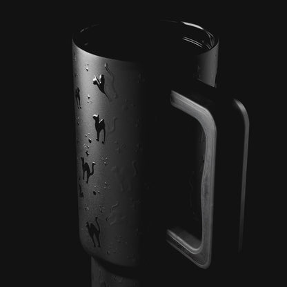 40oz Leak-Proof Ceramic Lined Tumbler with Handle | Ghosts | Trek Signature Insulated Water Bottle with Straw Lid | Cupholder Friendly Tumbler with Silicone Base | Cute Ghosts