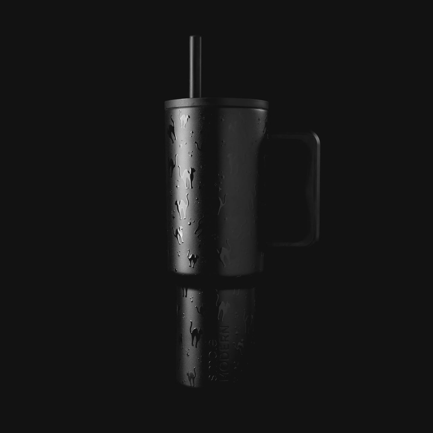 40oz Leak-Proof Ceramic Lined Tumbler with Handle | Ghosts | Trek Signature Insulated Water Bottle with Straw Lid | Cupholder Friendly Tumbler with Silicone Base | Cute Ghosts