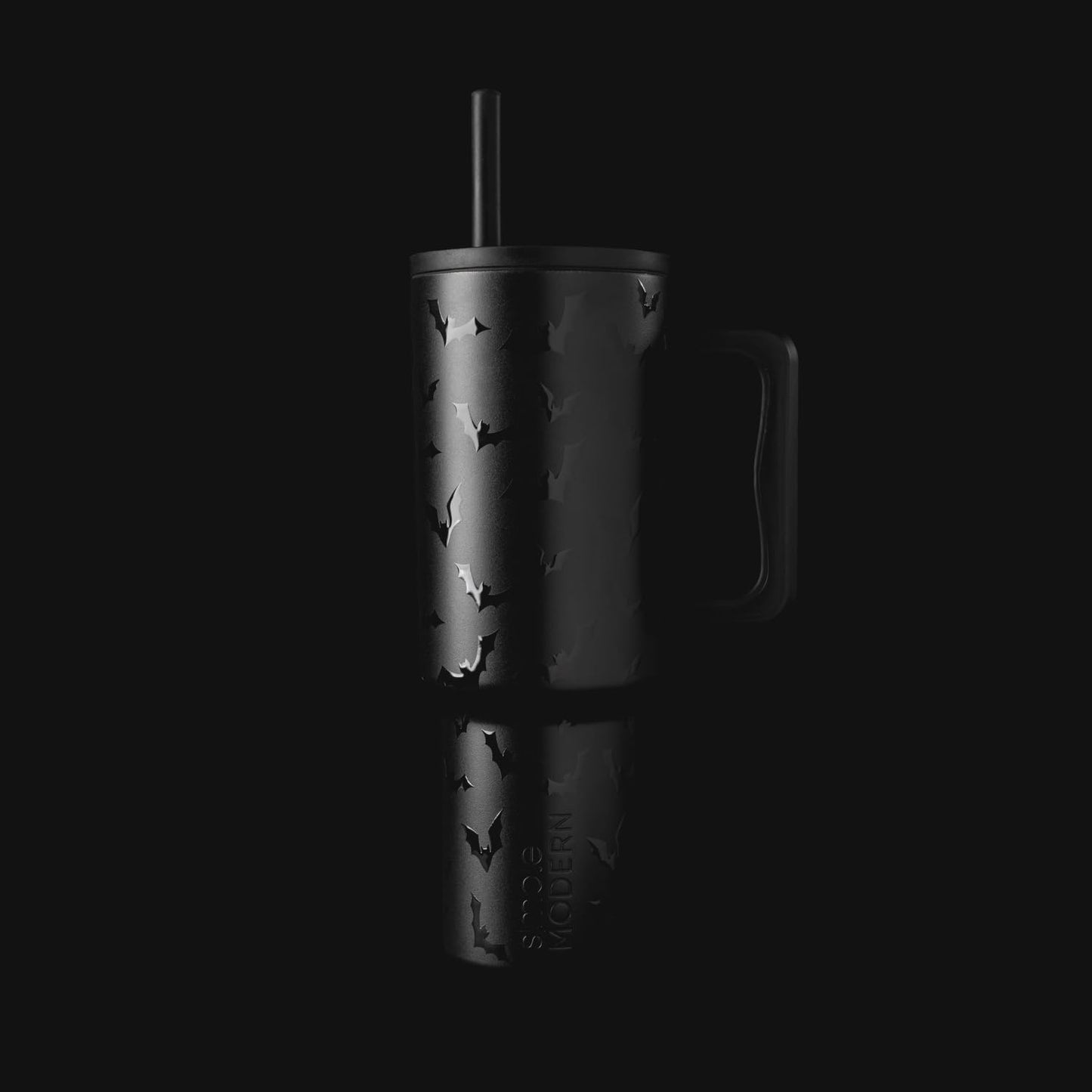 40oz Leak-Proof Ceramic Lined Tumbler with Handle | Ghosts | Trek Signature Insulated Water Bottle with Straw Lid | Cupholder Friendly Tumbler with Silicone Base | Cute Ghosts