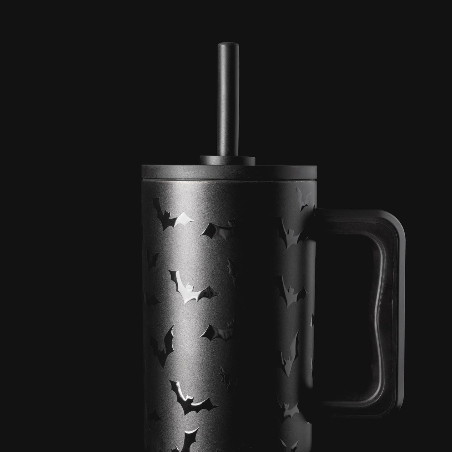 40oz Leak-Proof Ceramic Lined Tumbler with Handle | Ghosts | Trek Signature Insulated Water Bottle with Straw Lid | Cupholder Friendly Tumbler with Silicone Base | Cute Ghosts