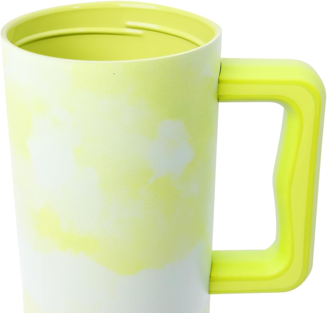 40oz Leak-Proof Ceramic Lined Tumbler with Handle | Ghosts | Trek Signature Insulated Water Bottle with Straw Lid | Cupholder Friendly Tumbler with Silicone Base | Cute Ghosts