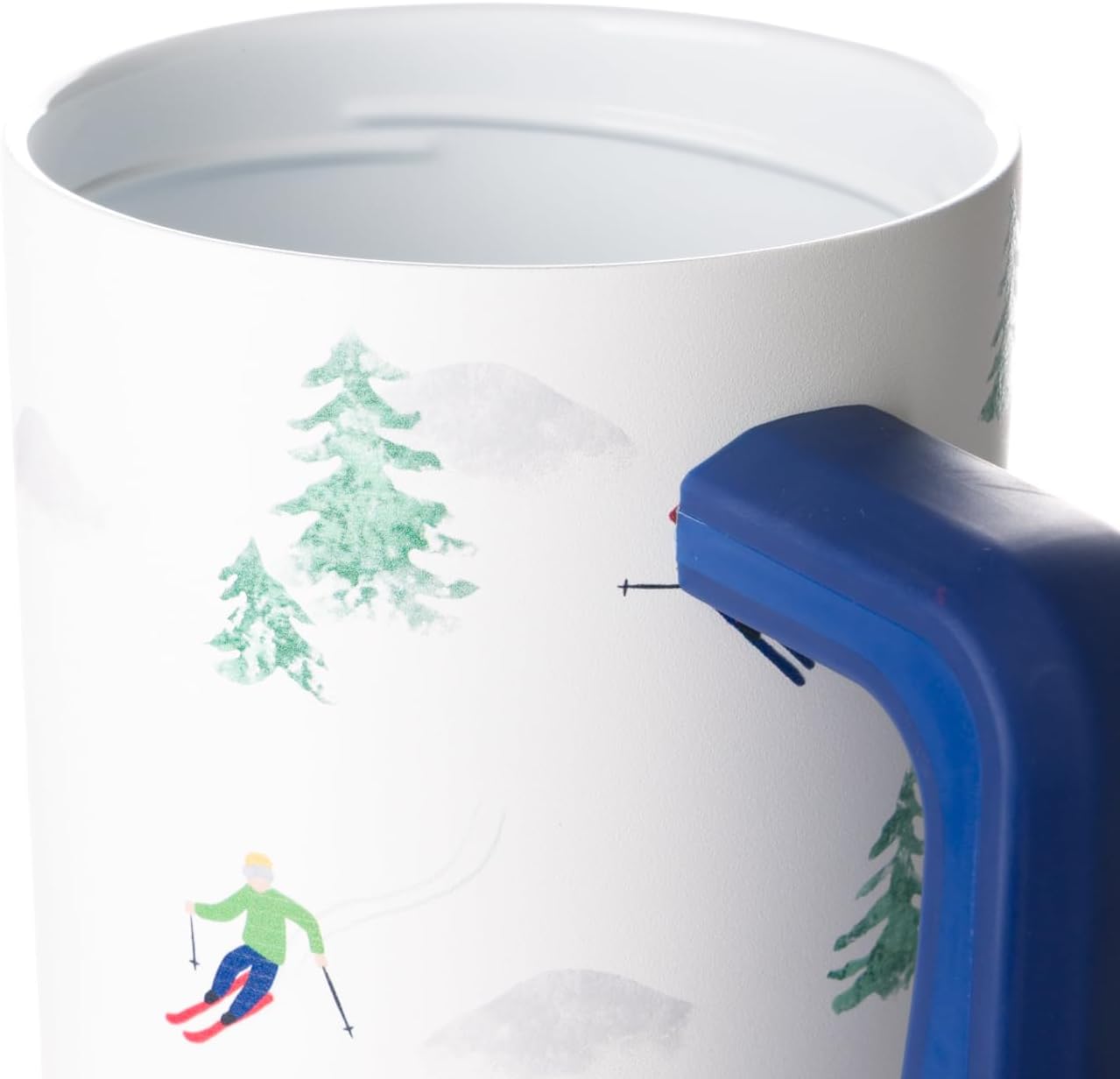 40oz Leak-Proof Ceramic Lined Tumbler with Handle | Ghosts | Trek Signature Insulated Water Bottle with Straw Lid | Cupholder Friendly Tumbler with Silicone Base | Cute Ghosts