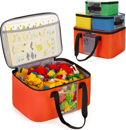 4 Pcs Toy Storage Organizer Travel Bag Case for Building Blocks