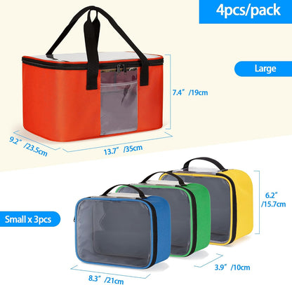 4 Pcs Toy Storage Organizer Travel Bag Case for Building Blocks