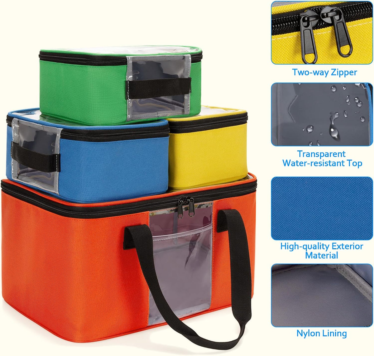 4 Pcs Toy Storage Organizer Travel Bag Case for Building Blocks