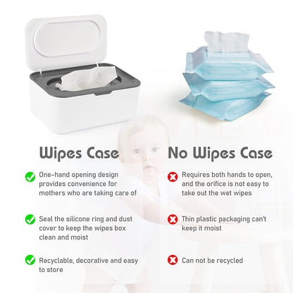 Baby Wipes Dispenser, Wipes Case Baby Wipe Holder, Gray