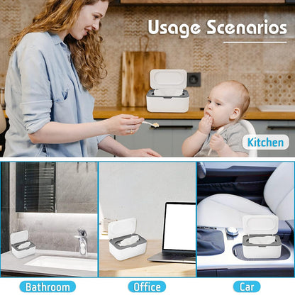 Baby Wipes Dispenser, Wipes Case Baby Wipe Holder, Gray