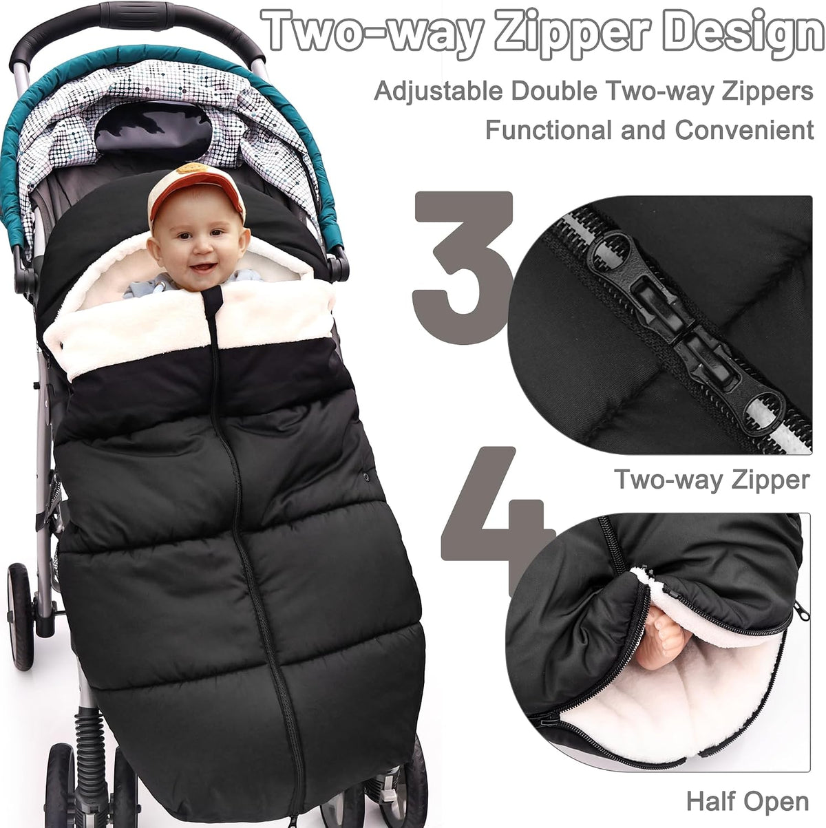 Winter Bunting Bags Universal, Baby Stoller Sleep Bag, Toddler Footmuff