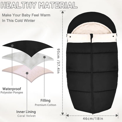 Winter Bunting Bags Universal, Baby Stoller Sleep Bag, Toddler Footmuff