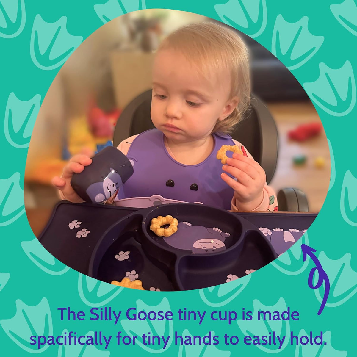 Silicone Baby Feeding Set with Cute Bib, Suction Divided Plate, Open Top Cup, and Travel Placemat, Cute Bear Design, Baby Led Weaning Supplies for Babies and Toddlers, Dishwasher Friendly