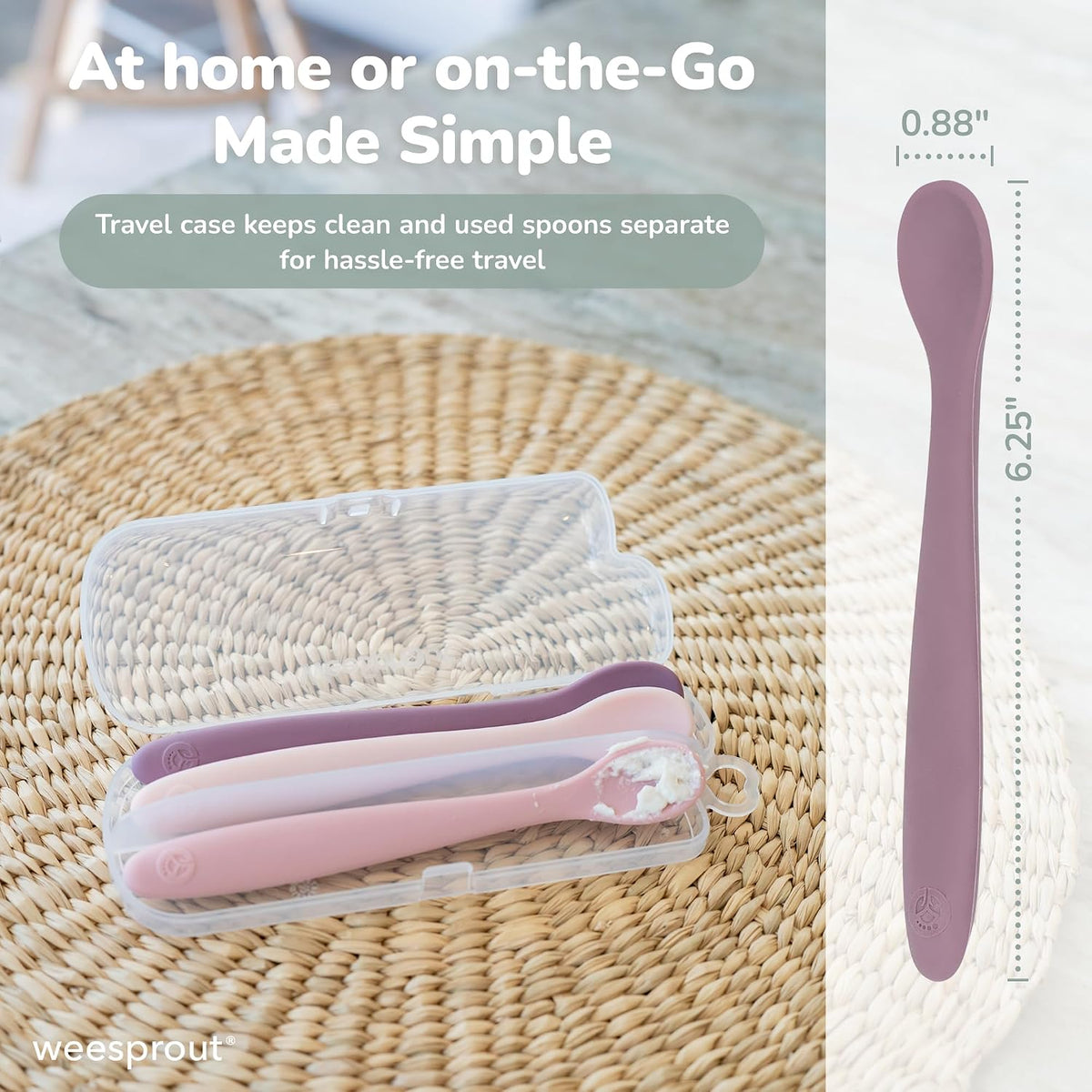 Silicone Mealtime Essentials Bundle | Ages 4+ Months | Suction Plates, Suction Bowls, Self-Feeding & Infant Feeding Spoons