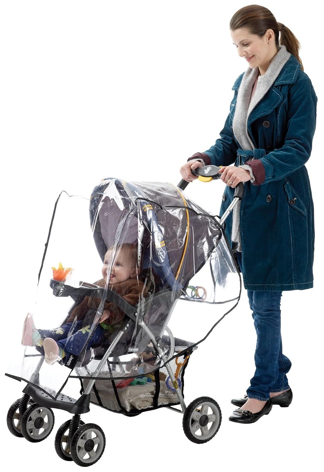 Standard Stroller Rain Cover, Stroller Rain Cover, Baby Rain Cover, Stroller Accessories, Stroller Weather Shield, Universal Size, Waterproof, Windproof, Ventilation, Clear Vinyl Plastic
