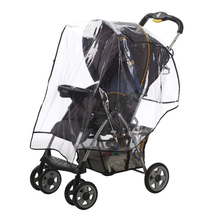 Standard Stroller Rain Cover, Stroller Rain Cover, Baby Rain Cover, Stroller Accessories, Stroller Weather Shield, Universal Size, Waterproof, Windproof, Ventilation, Clear Vinyl Plastic