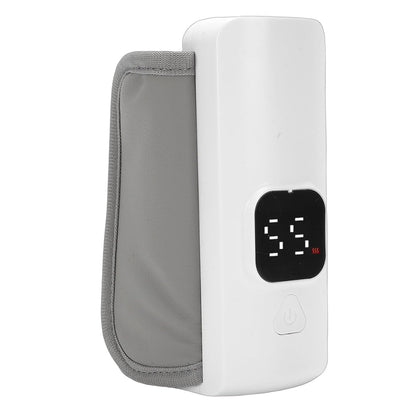 Portable Milk Warmer, Plastic Baby Bottle Heater Bag with 2000mAh Rechargeable Battery, USB Charging, Built in Heating for Travel Feeding, Baby Care and On the Go Use