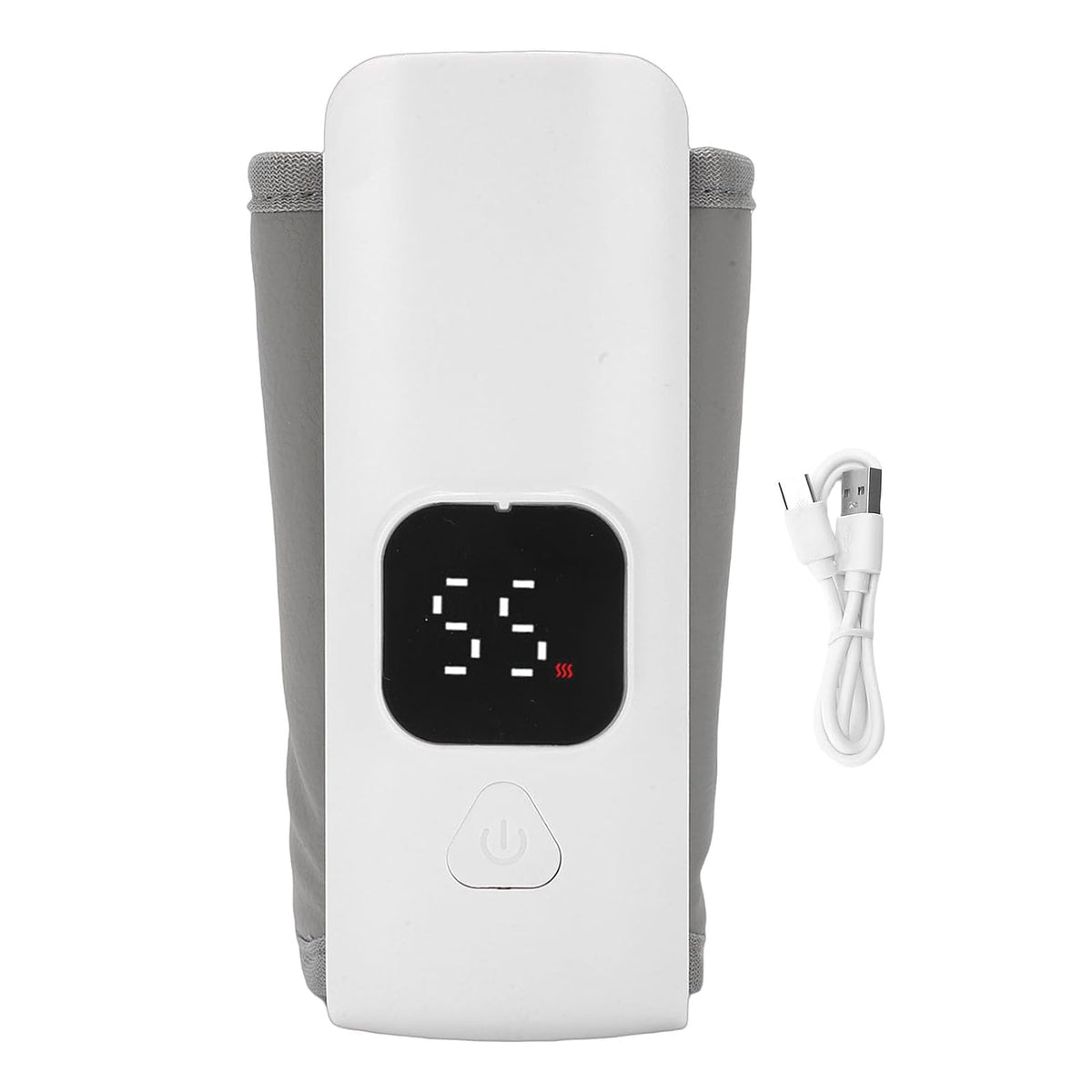 Portable Milk Warmer, Plastic Baby Bottle Heater Bag with 2000mAh Rechargeable Battery, USB Charging, Built in Heating for Travel Feeding, Baby Care and On the Go Use