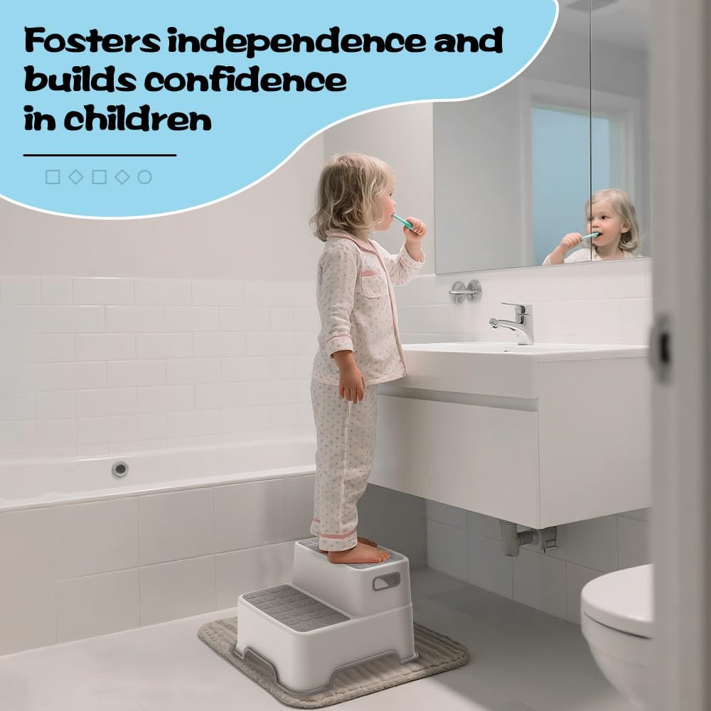 Toddler Step Stool for Bathroom Sink, 2 Pack Step Stool for Kids