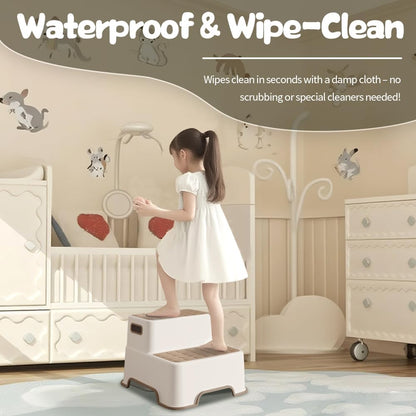 Toddler Step Stool for Bathroom Sink, 2 Pack Step Stool for Kids