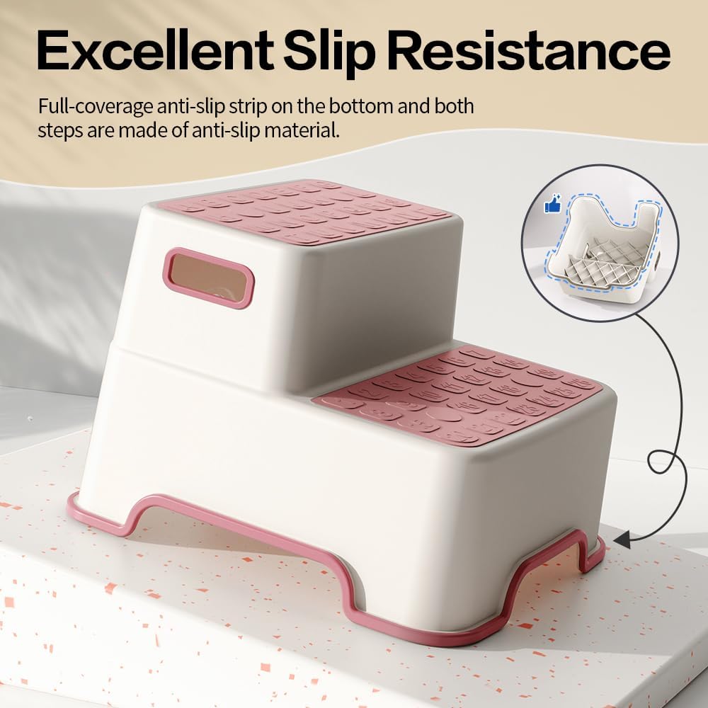Toddler Step Stool for Bathroom Sink, 2 Pack Step Stool for Kids