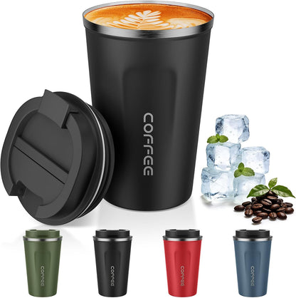 17oz Travel Coffee Mug, Insulated Coffee Cup with Leakproof Lid | 6-Hour Heat Retention, 360°Leak proof, Vacuum Stainless Steel Double Walled, BPA-free, Reusable And To Go Coffee Mug