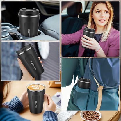 17oz Travel Coffee Mug, Insulated Coffee Cup with Leakproof Lid | 6-Hour Heat Retention, 360°Leak proof, Vacuum Stainless Steel Double Walled, BPA-free, Reusable And To Go Coffee Mug