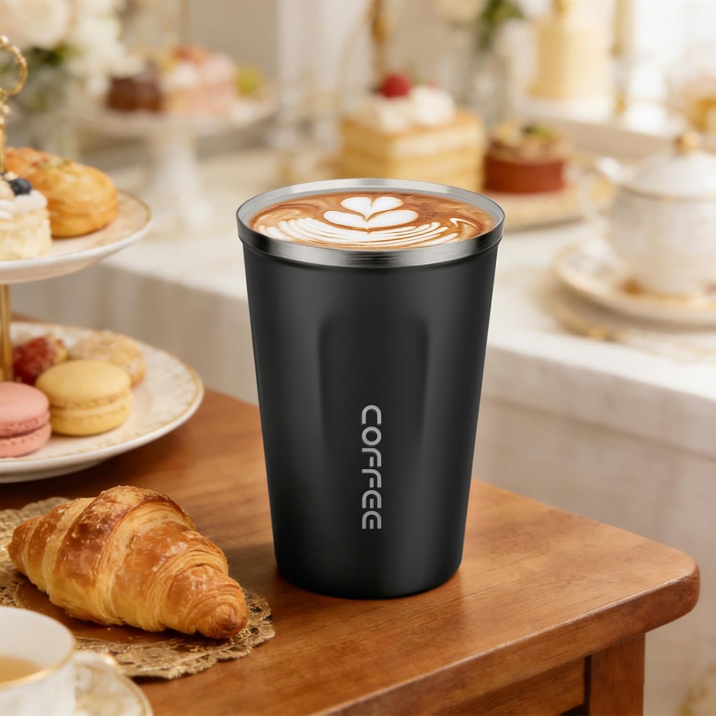 17oz Travel Coffee Mug, Insulated Coffee Cup with Leakproof Lid | 6-Hour Heat Retention, 360°Leak proof, Vacuum Stainless Steel Double Walled, BPA-free, Reusable And To Go Coffee Mug