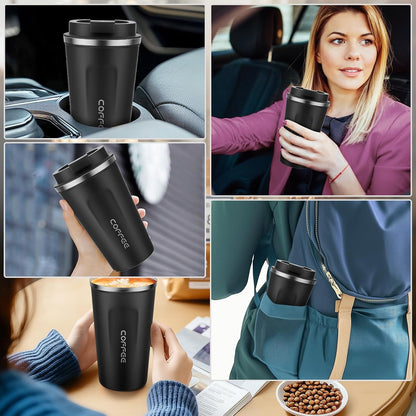 17oz Travel Coffee Mug, Insulated Coffee Cup with Leakproof Lid | 6-Hour Heat Retention, 360°Leak proof, Vacuum Stainless Steel Double Walled, BPA-free, Reusable And To Go Coffee Mug