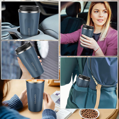17oz Travel Coffee Mug, Insulated Coffee Cup with Leakproof Lid | 6-Hour Heat Retention, 360°Leak proof, Vacuum Stainless Steel Double Walled, BPA-free, Reusable And To Go Coffee Mug