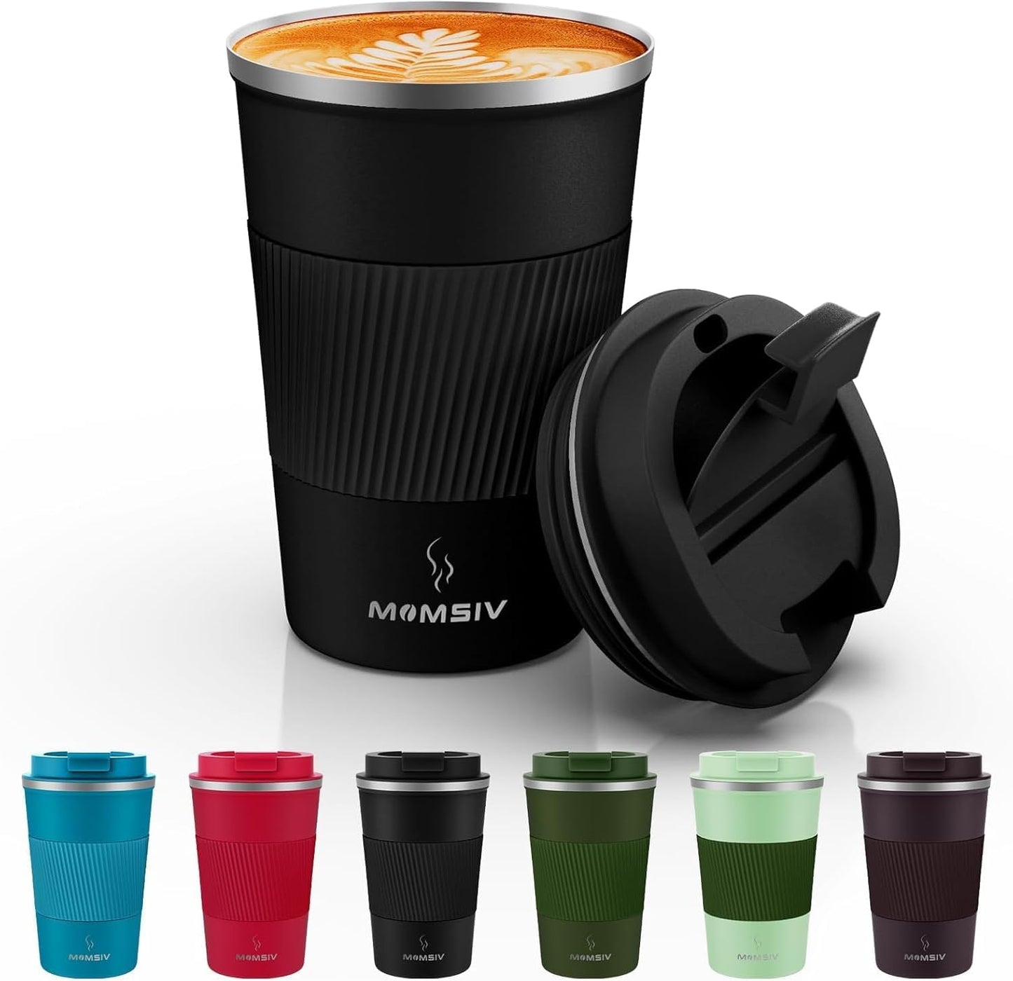 17oz Travel Coffee Mug, Insulated Coffee Cup with Leakproof Lid | 6-Hour Heat Retention, 360°Leak proof, Vacuum Stainless Steel Double Walled, BPA-free, Reusable And To Go Coffee Mug
