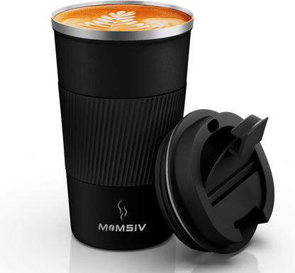 17oz Travel Coffee Mug, Insulated Coffee Cup with Leakproof Lid | 6-Hour Heat Retention, 360°Leak proof, Vacuum Stainless Steel Double Walled, BPA-free, Reusable And To Go Coffee Mug