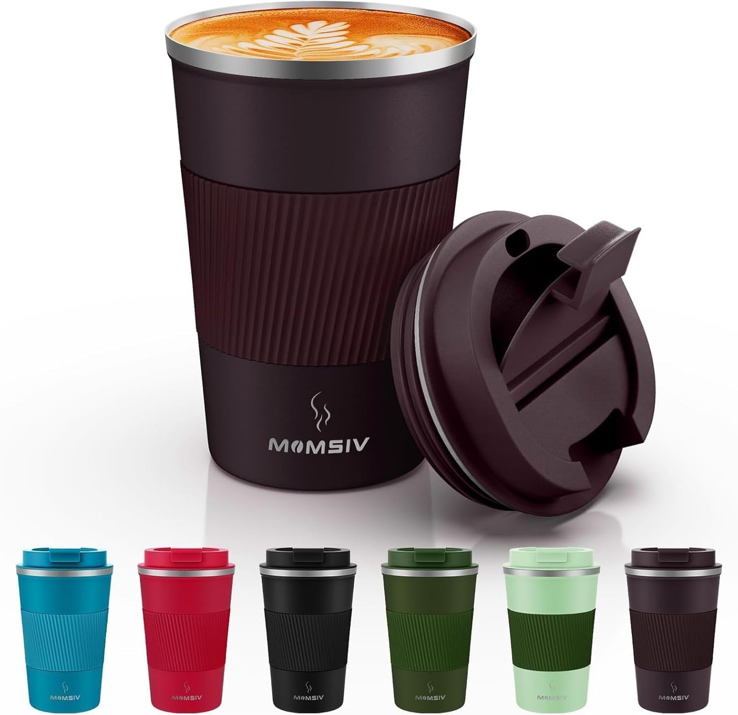 17oz Travel Coffee Mug, Insulated Coffee Cup with Leakproof Lid | 6-Hour Heat Retention, 360°Leak proof, Vacuum Stainless Steel Double Walled, BPA-free, Reusable And To Go Coffee Mug
