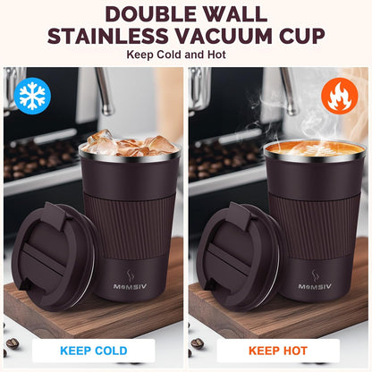 17oz Travel Coffee Mug, Insulated Coffee Cup with Leakproof Lid | 6-Hour Heat Retention, 360°Leak proof, Vacuum Stainless Steel Double Walled, BPA-free, Reusable And To Go Coffee Mug