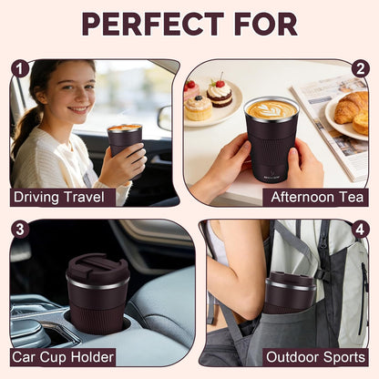 17oz Travel Coffee Mug, Insulated Coffee Cup with Leakproof Lid | 6-Hour Heat Retention, 360°Leak proof, Vacuum Stainless Steel Double Walled, BPA-free, Reusable And To Go Coffee Mug