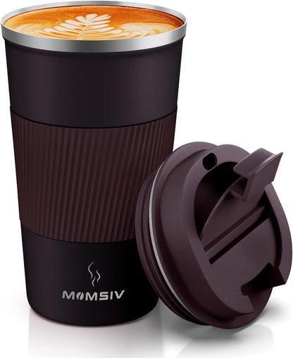 17oz Travel Coffee Mug, Insulated Coffee Cup with Leakproof Lid | 6-Hour Heat Retention, 360°Leak proof, Vacuum Stainless Steel Double Walled, BPA-free, Reusable And To Go Coffee Mug