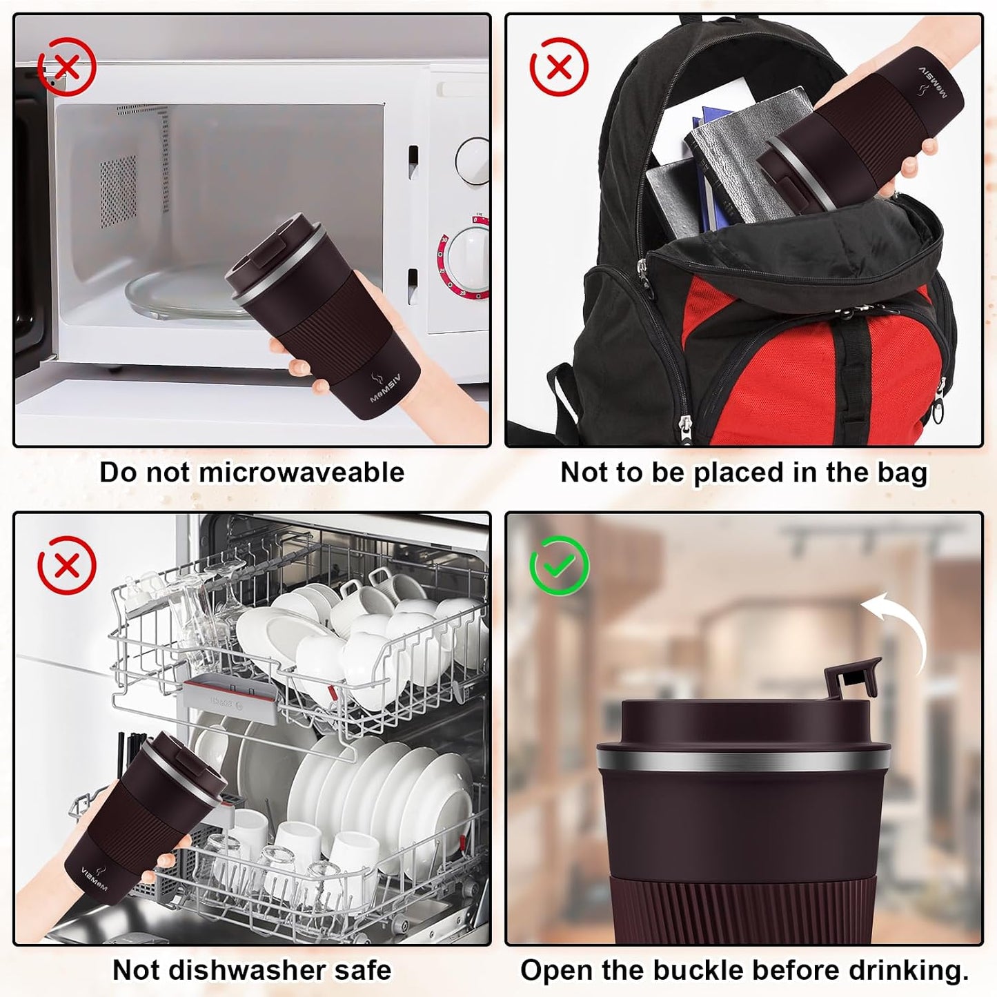 17oz Travel Coffee Mug, Insulated Coffee Cup with Leakproof Lid | 6-Hour Heat Retention, 360°Leak proof, Vacuum Stainless Steel Double Walled, BPA-free, Reusable And To Go Coffee Mug