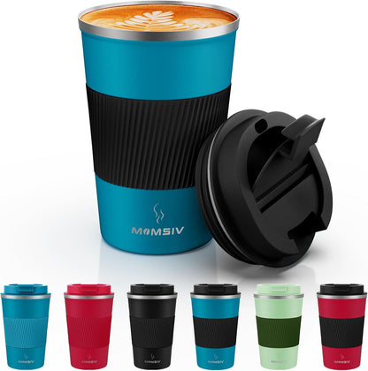 17oz Travel Coffee Mug, Insulated Coffee Cup with Leakproof Lid | 6-Hour Heat Retention, 360°Leak proof, Vacuum Stainless Steel Double Walled, BPA-free, Reusable And To Go Coffee Mug