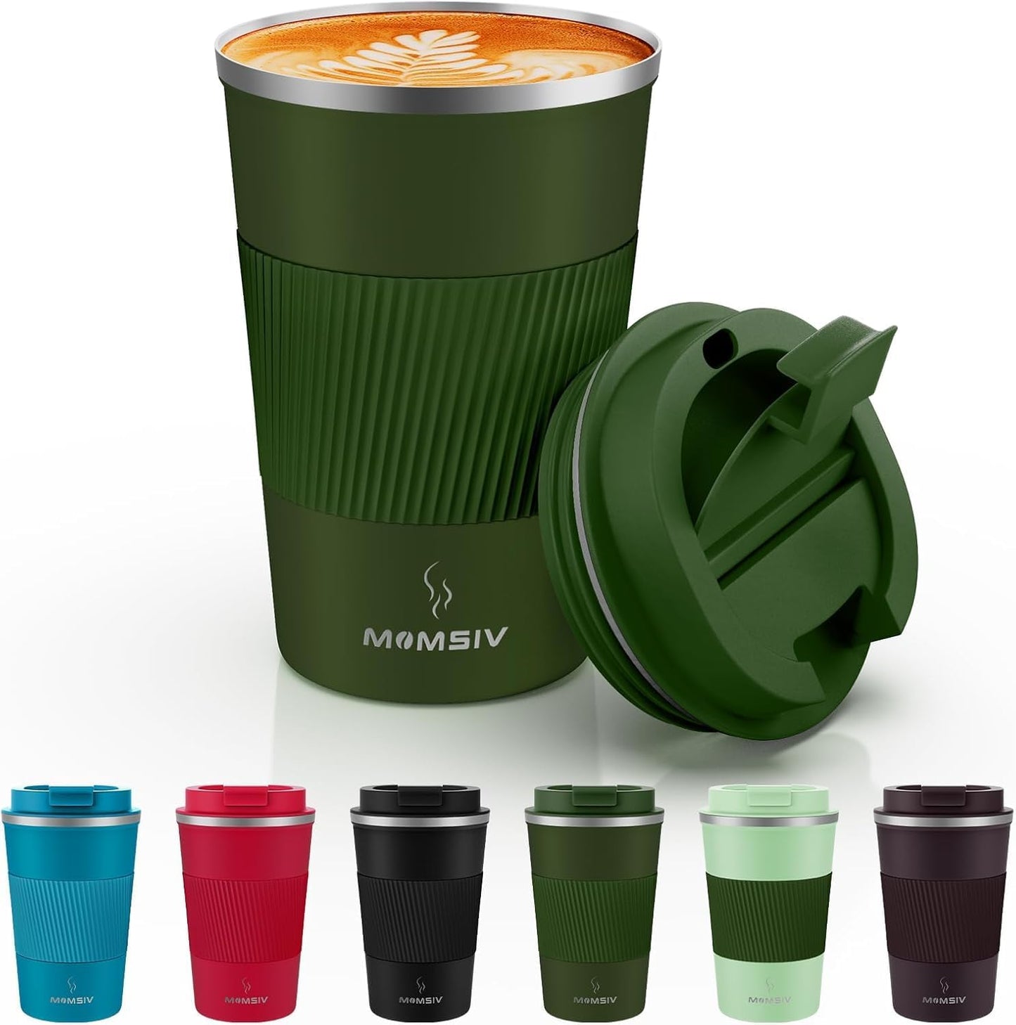 17oz Travel Coffee Mug, Insulated Coffee Cup with Leakproof Lid | 6-Hour Heat Retention, 360°Leak proof, Vacuum Stainless Steel Double Walled, BPA-free, Reusable And To Go Coffee Mug