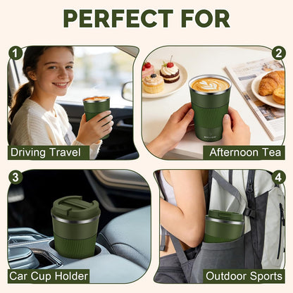 17oz Travel Coffee Mug, Insulated Coffee Cup with Leakproof Lid | 6-Hour Heat Retention, 360°Leak proof, Vacuum Stainless Steel Double Walled, BPA-free, Reusable And To Go Coffee Mug