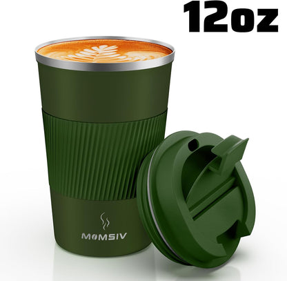 17oz Travel Coffee Mug, Insulated Coffee Cup with Leakproof Lid | 6-Hour Heat Retention, 360°Leak proof, Vacuum Stainless Steel Double Walled, BPA-free, Reusable And To Go Coffee Mug