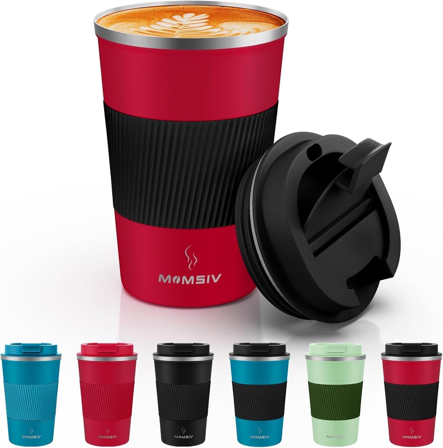 17oz Travel Coffee Mug, Insulated Coffee Cup with Leakproof Lid | 6-Hour Heat Retention, 360°Leak proof, Vacuum Stainless Steel Double Walled, BPA-free, Reusable And To Go Coffee Mug