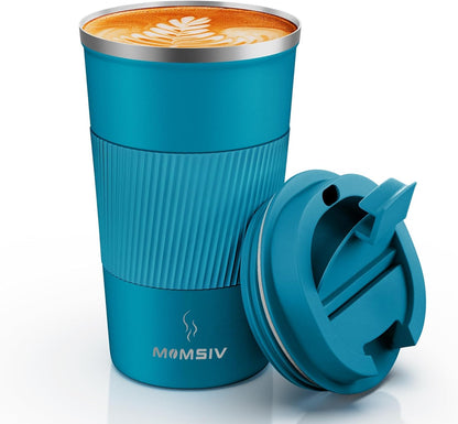 17oz Travel Coffee Mug, Insulated Coffee Cup with Leakproof Lid | 6-Hour Heat Retention, 360°Leak proof, Vacuum Stainless Steel Double Walled, BPA-free, Reusable And To Go Coffee Mug