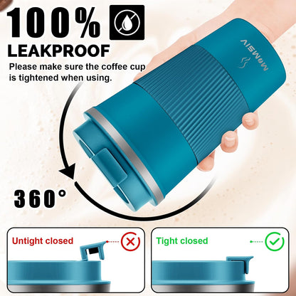 17oz Travel Coffee Mug, Insulated Coffee Cup with Leakproof Lid | 6-Hour Heat Retention, 360°Leak proof, Vacuum Stainless Steel Double Walled, BPA-free, Reusable And To Go Coffee Mug